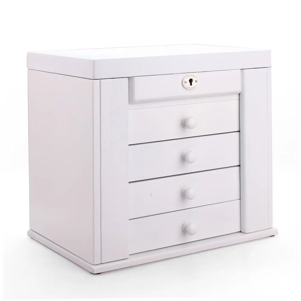 Large Wooden Jewelry Organizer with 3 Drawers and Side Doors | MG02